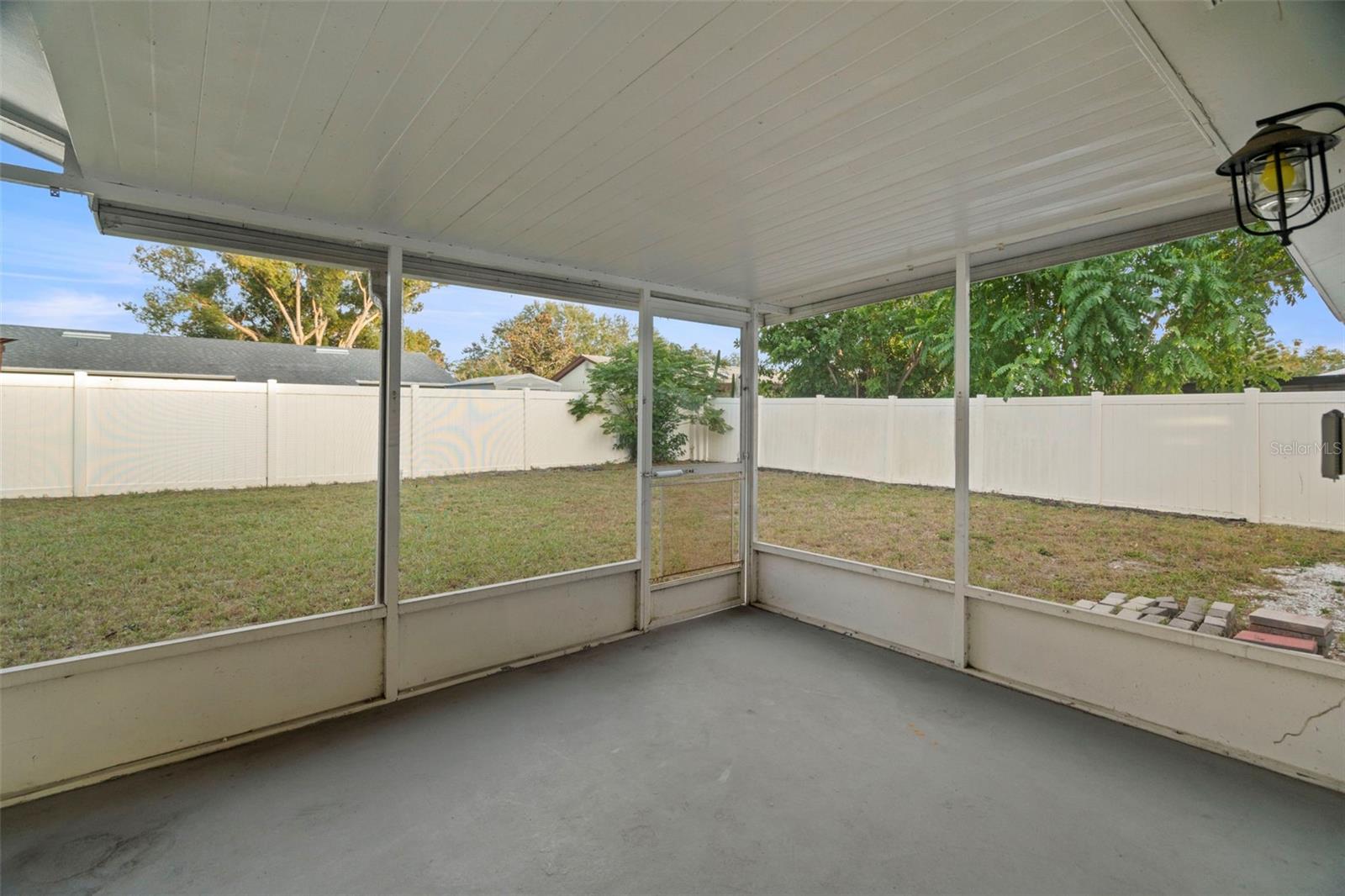 Screened in back patio