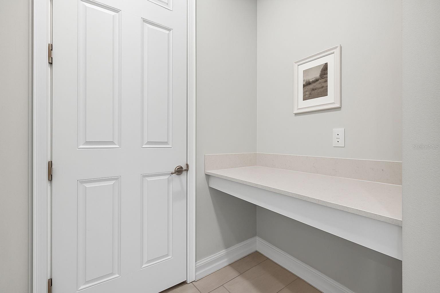 Mudroom entrance from garage