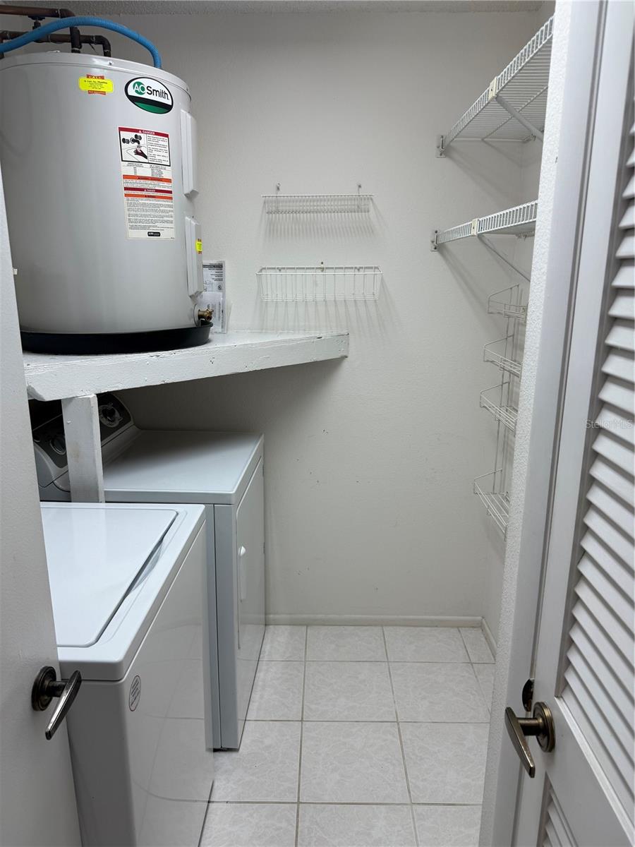 Inside laundry with W/D