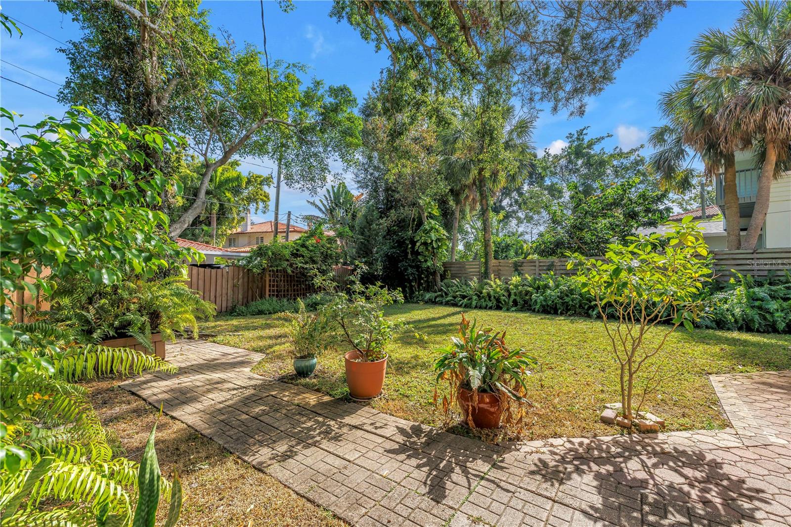 Mature Landscaping in Backyard