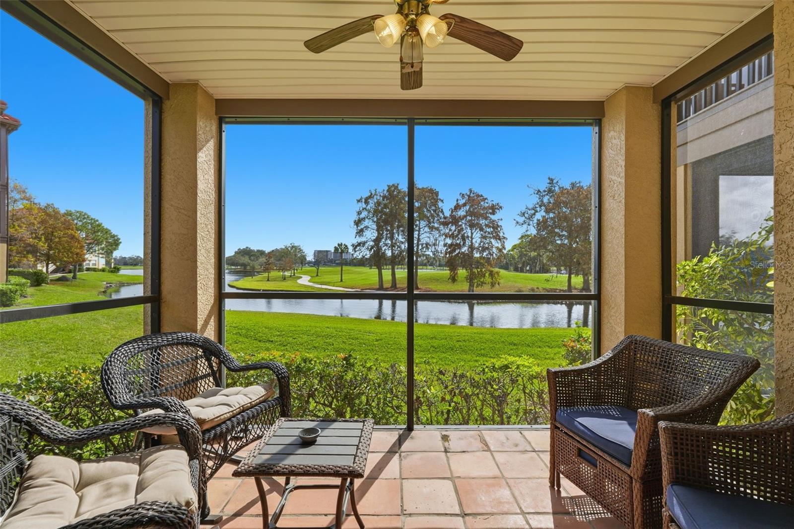 Back Patio With Pond View