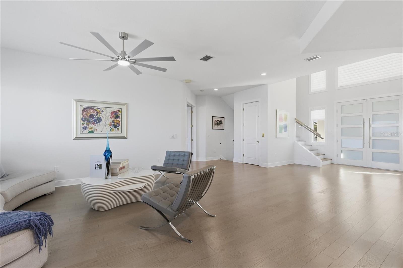 Formal sitting area facing entry