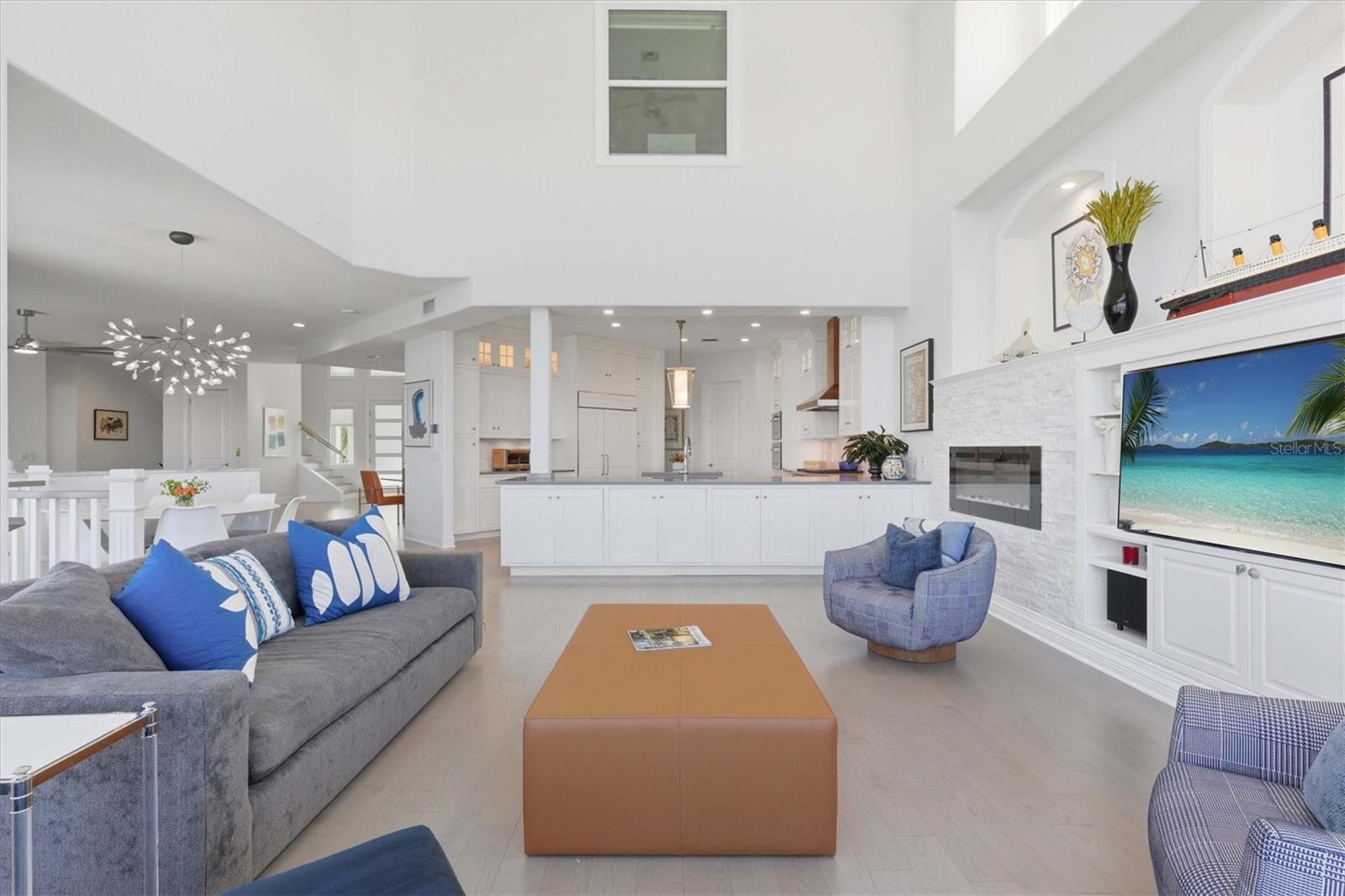 Family room toward kitchen