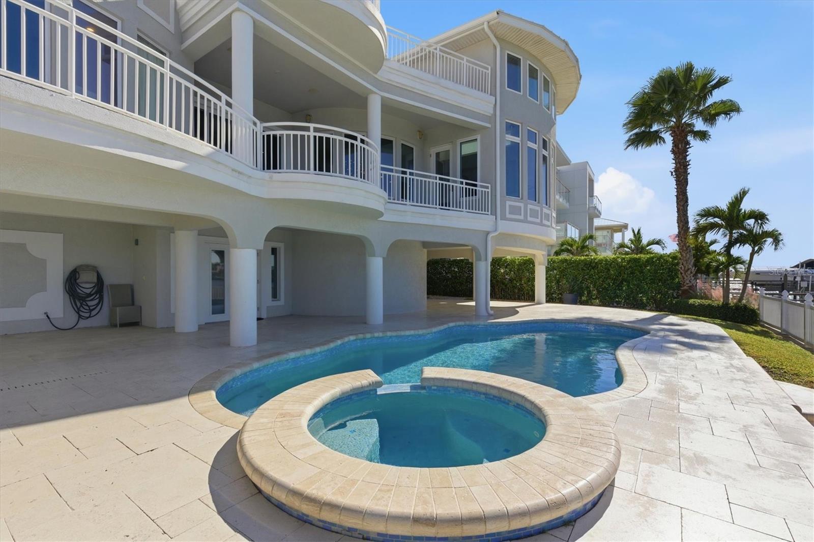 Gorgeous sparkling pool overlooking the Intracoastal