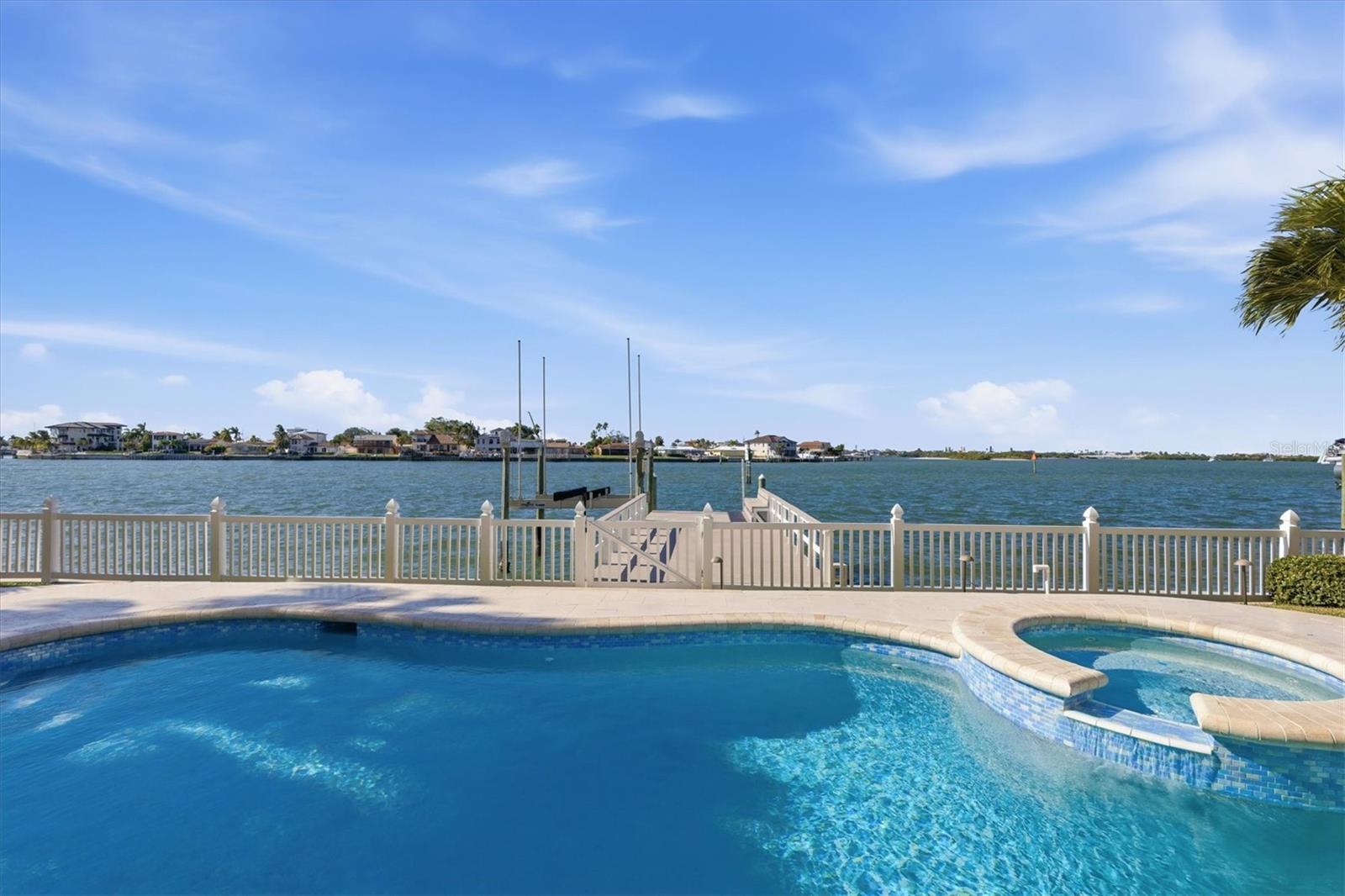 Gorgeous sparkling pool overlooking the Intracoastal