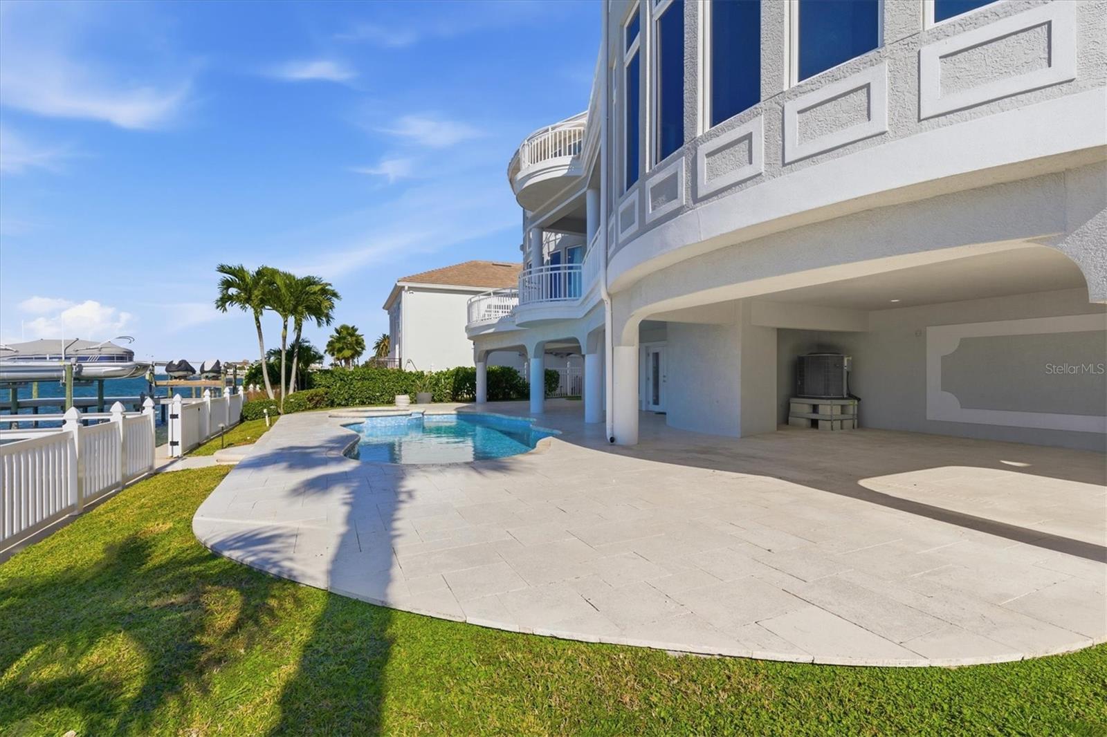 Gorgeous sparkling pool overlooking the Intracoastal
