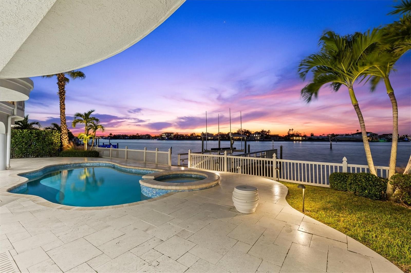 Gorgeous sparkling pool overlooking the Intracoastal