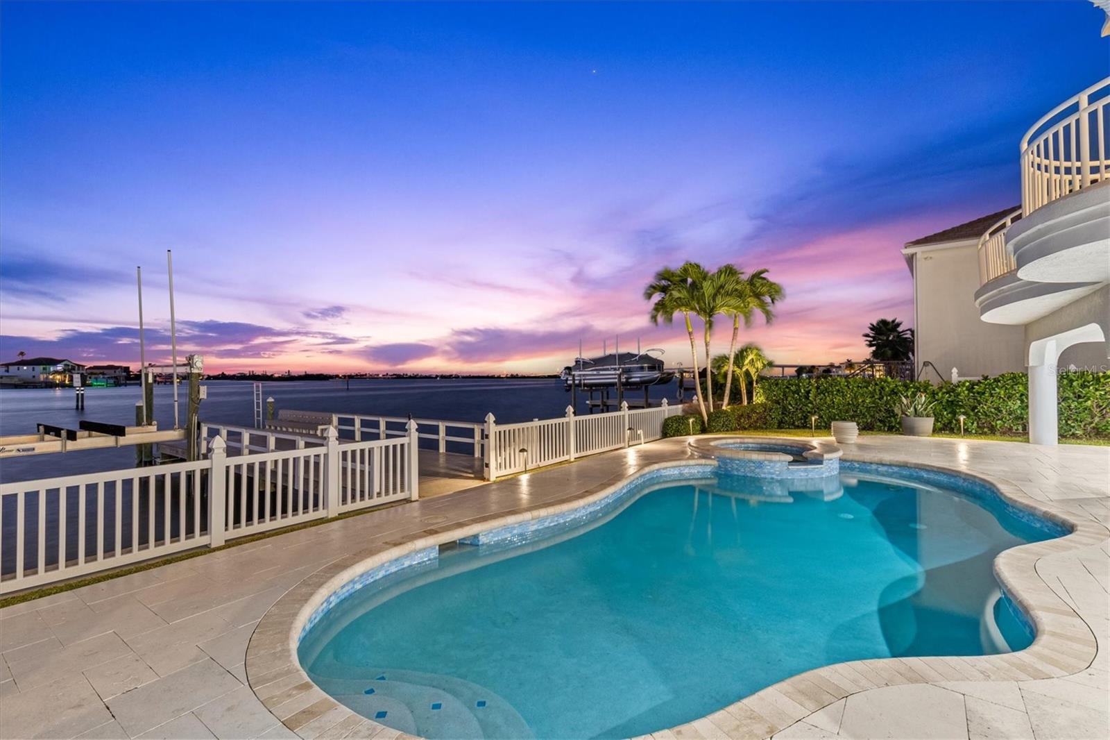 Gorgeous sparkling pool overlooking the Intracoastal