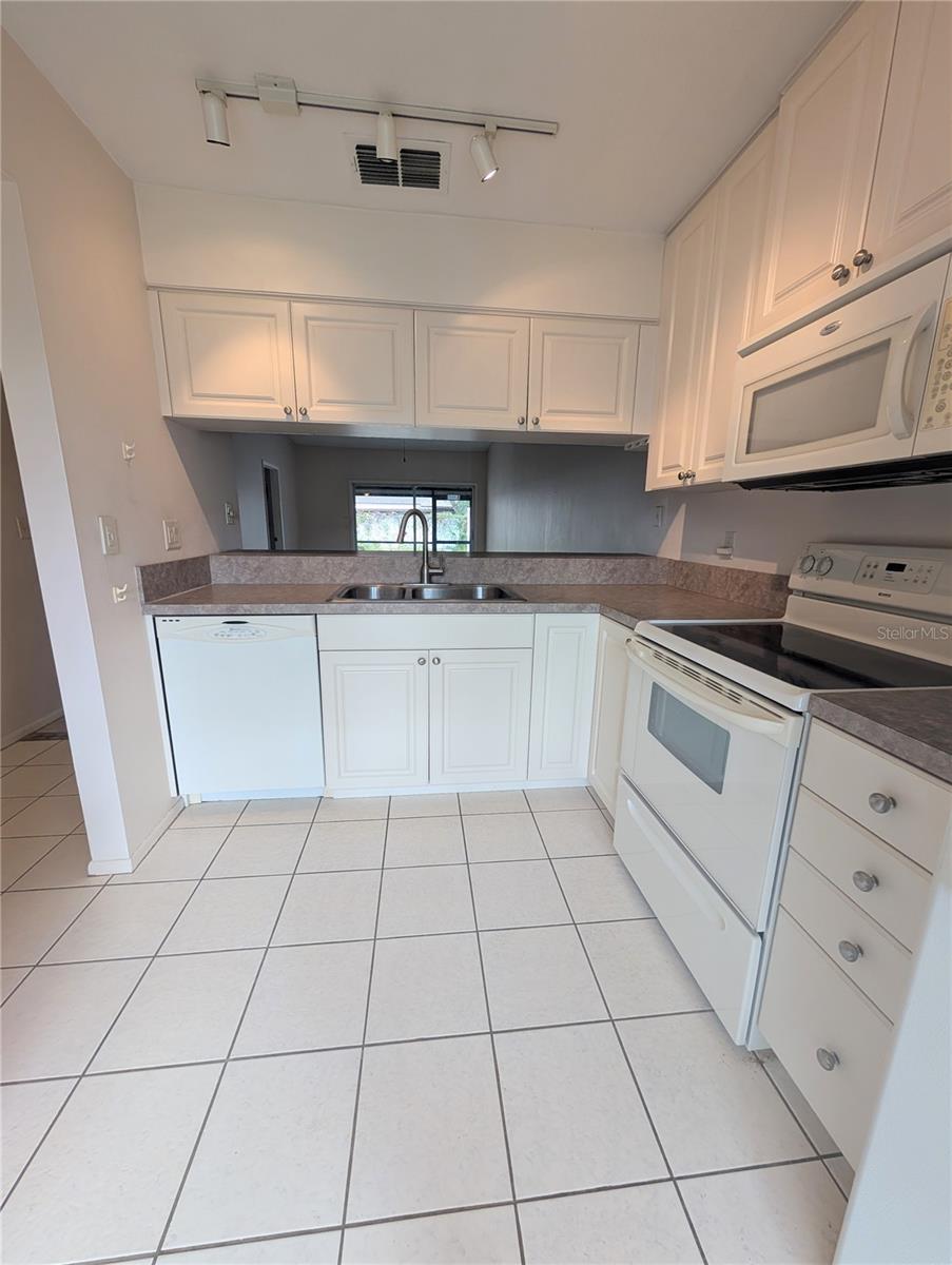 Lots of cabinets for storage