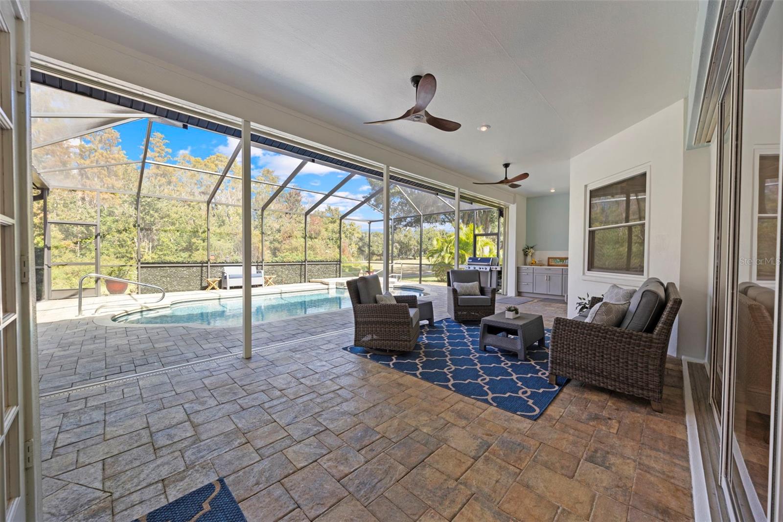 Private Screened-In Backyard