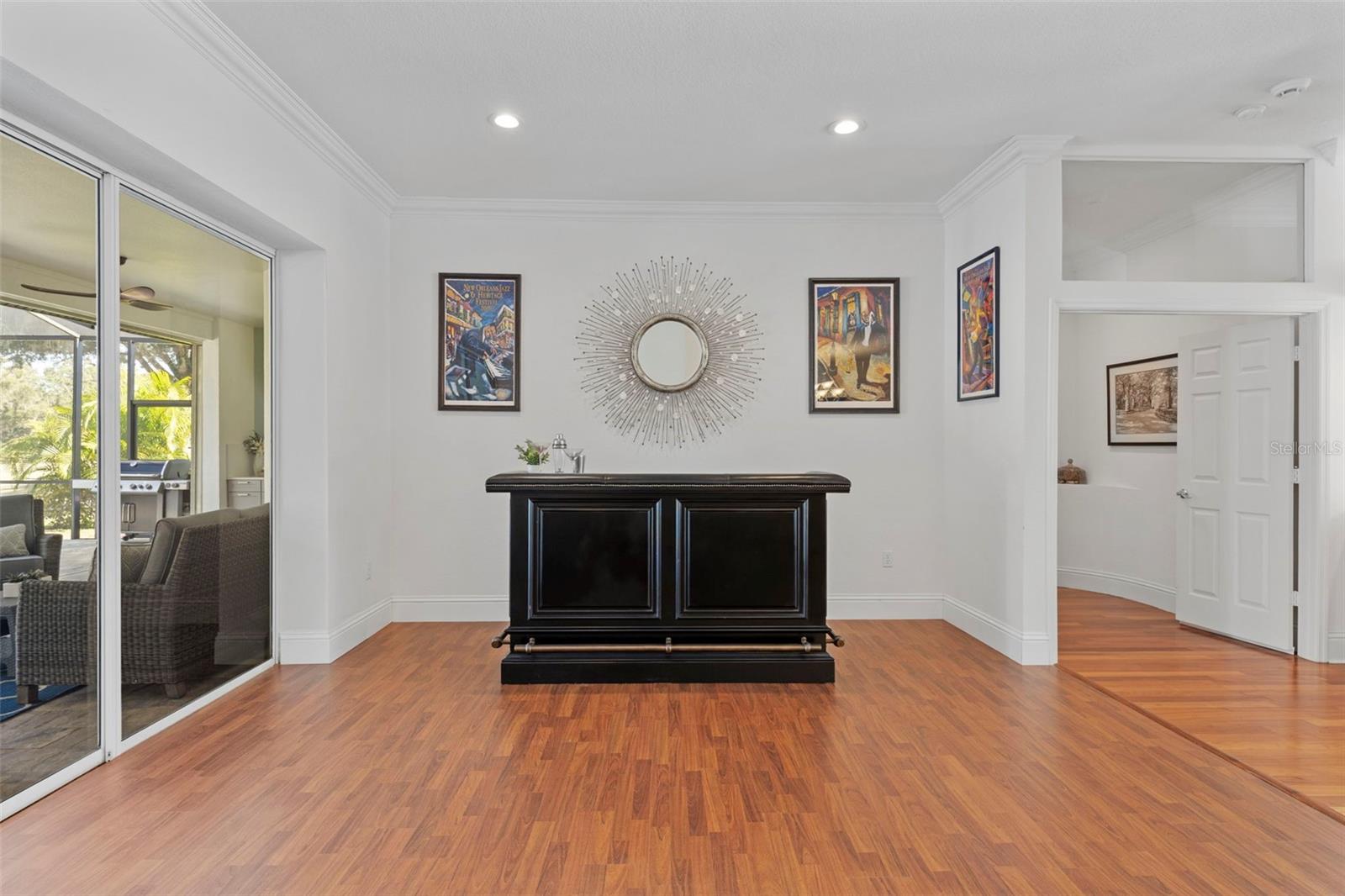 Family Room leading to the backyard oasis