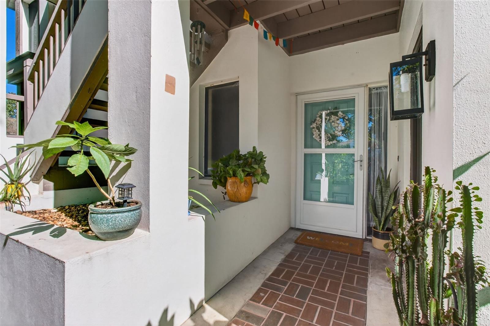 Ground floor. End unit. Front entrance