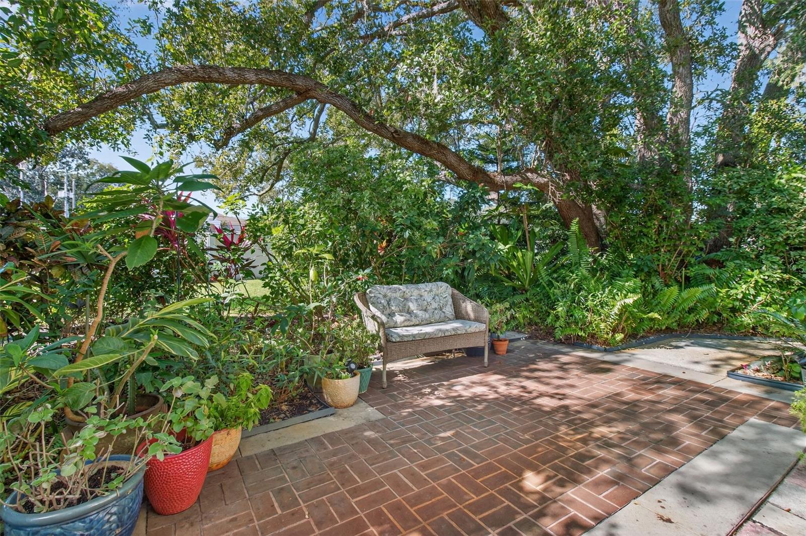 Peaceful garden area.