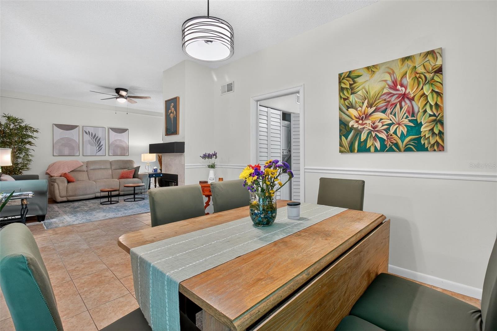 Dining room right off the kitchen.