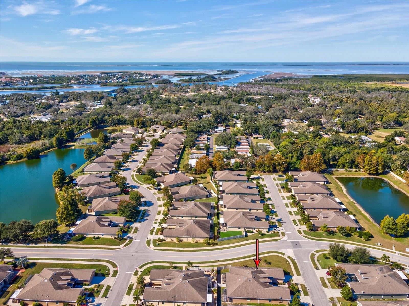 THE GULF IS RIGHT AT THE TOP OF THE PICTURE