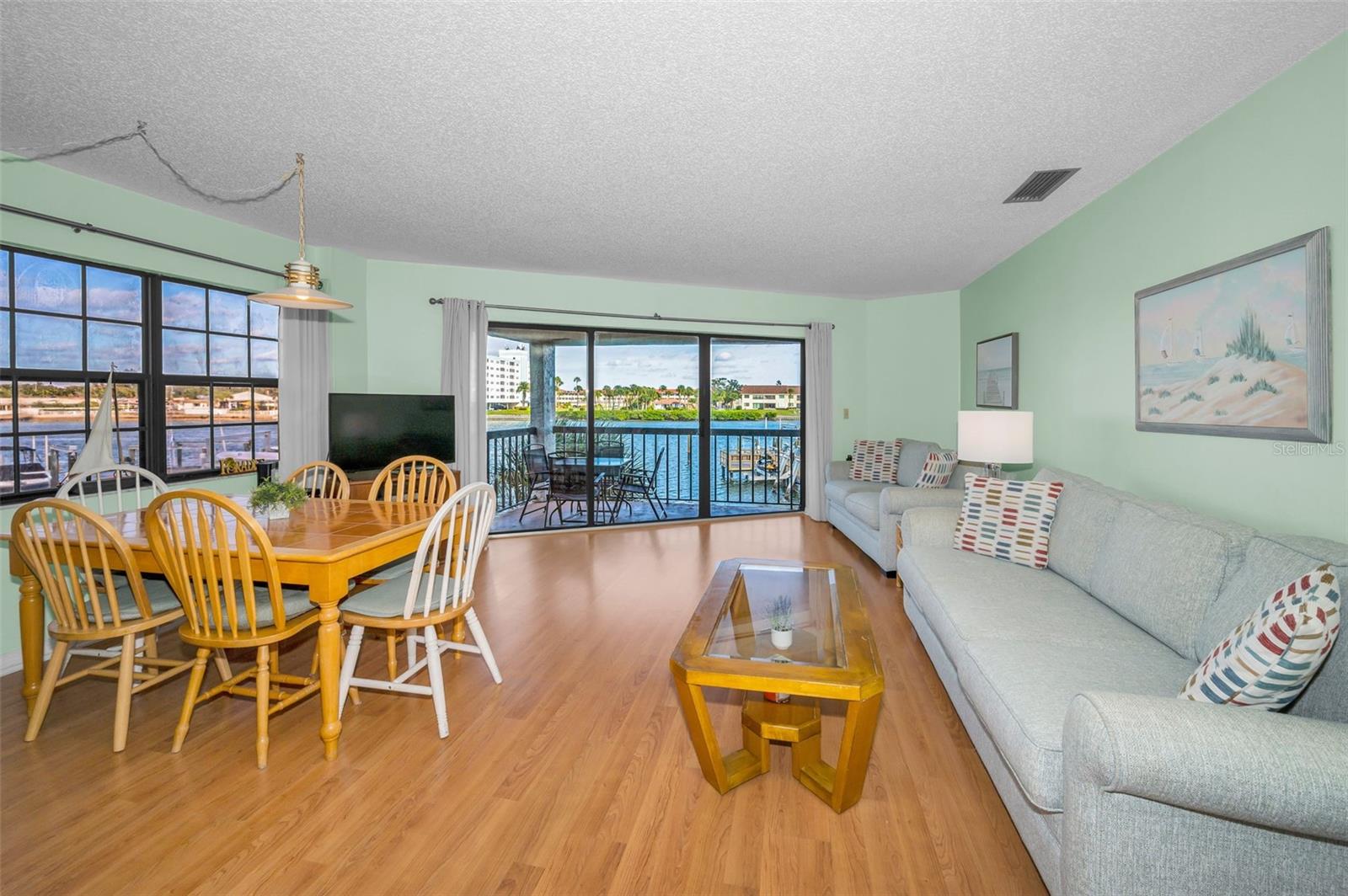 Living Area with Views of the Waterway