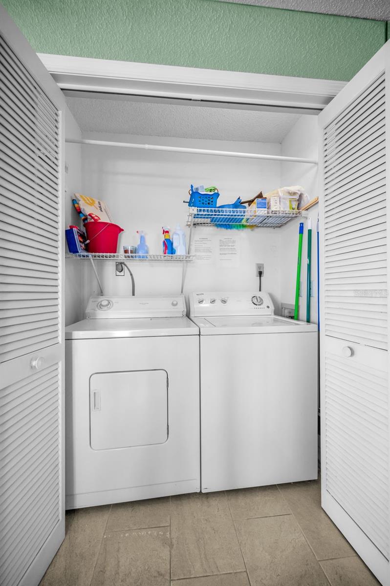 Inside Utility with Washer & Dryer