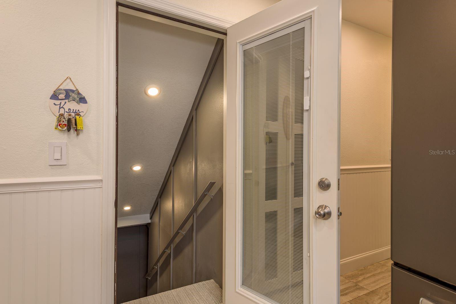 Entry to Lower First Level from Kitchen