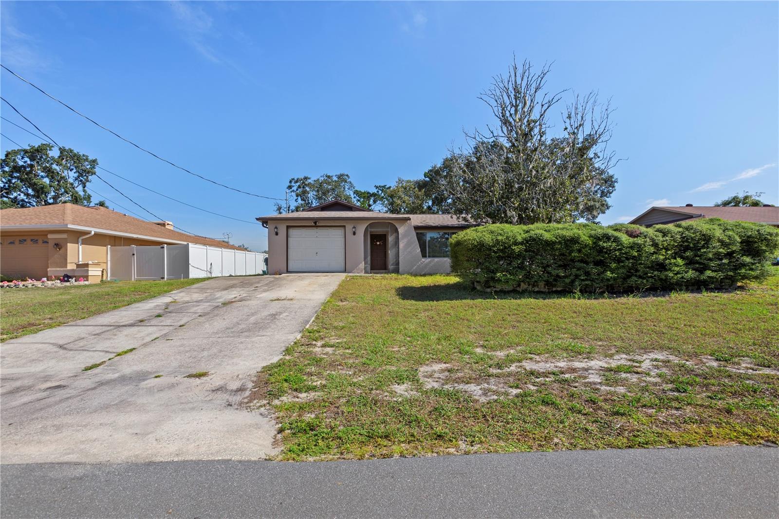 Front with two car driveway