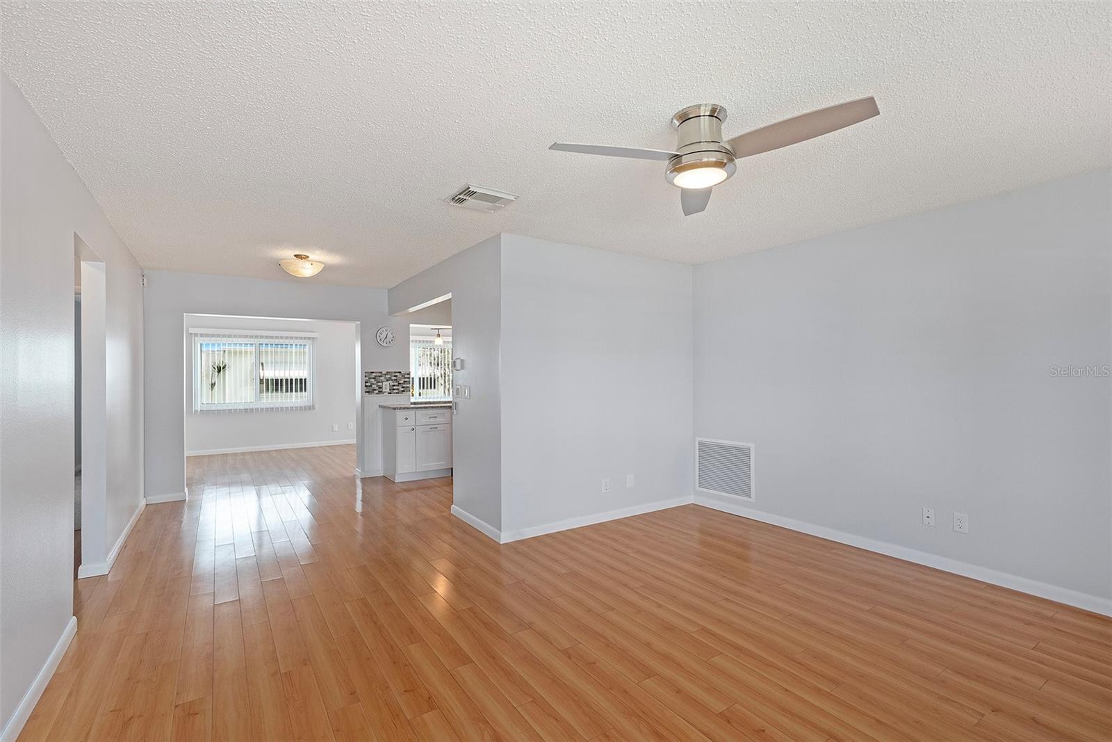 Looking from front to back of the house