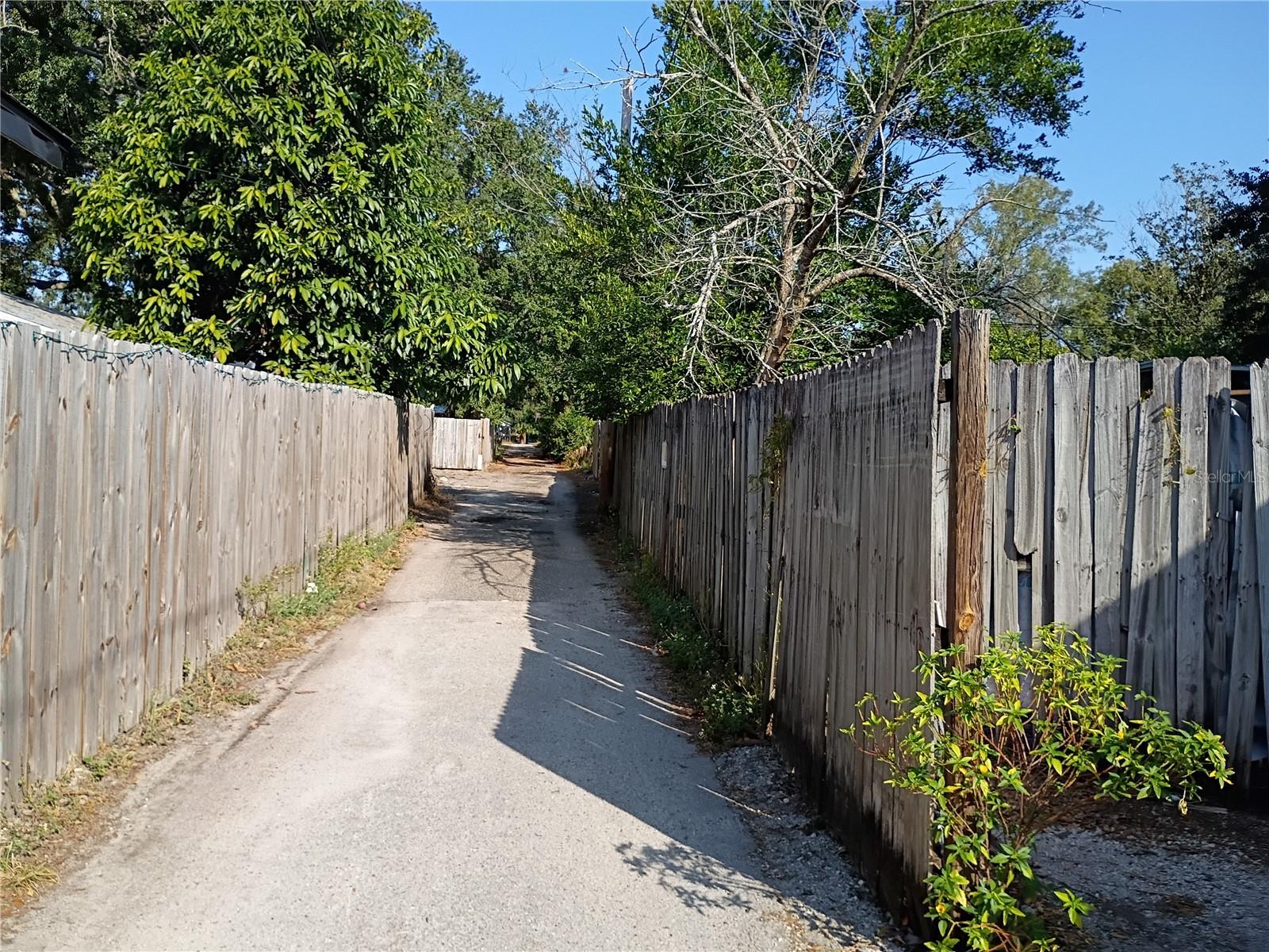 Alley way on left side