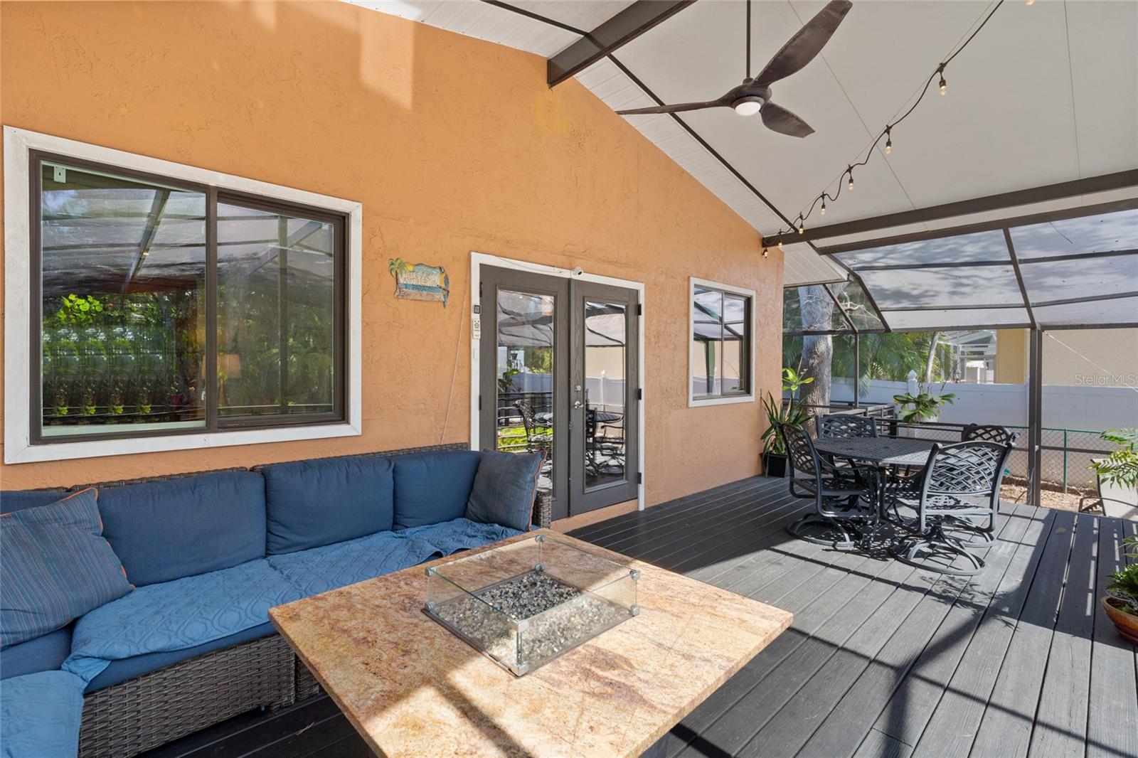 Fully Covered and Screened Deck