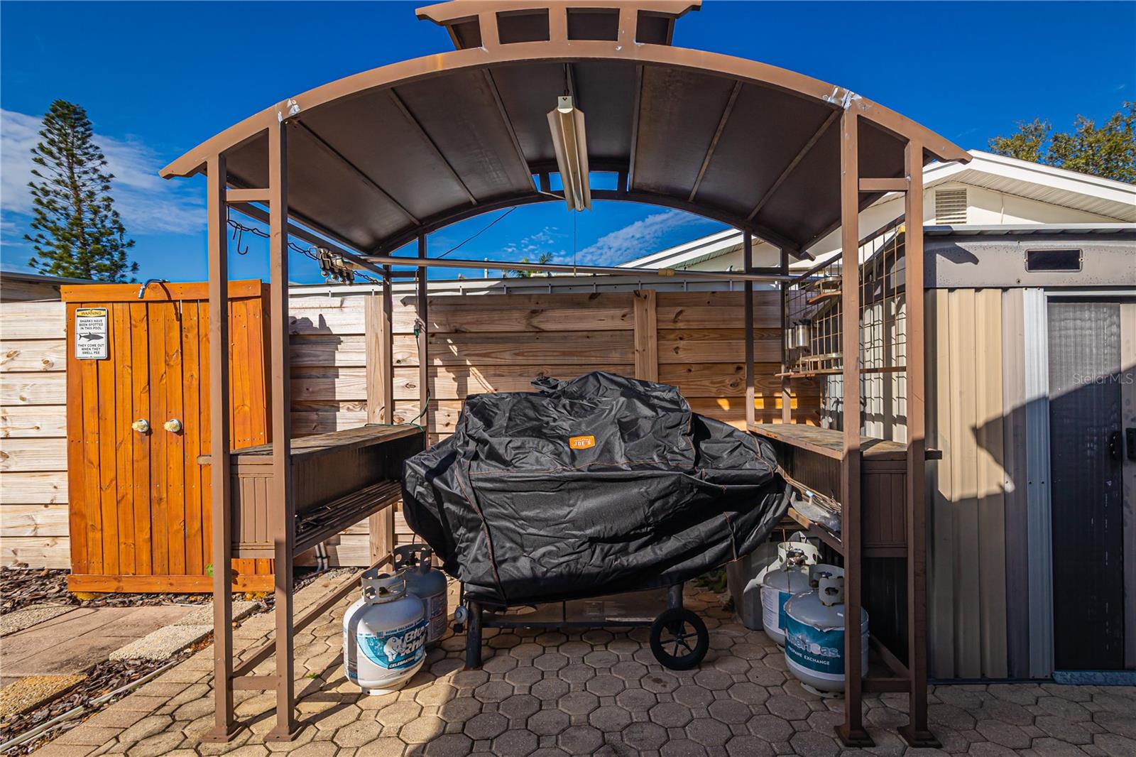 Grill Station and Storage Shed