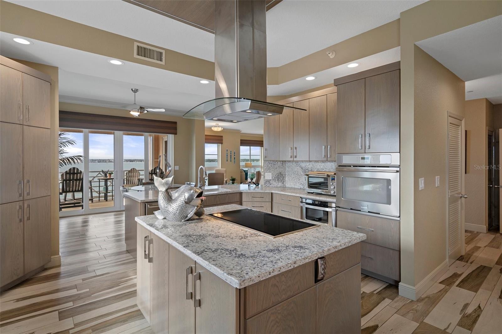 Custom cabinets with plenty of storage in the kitchen.