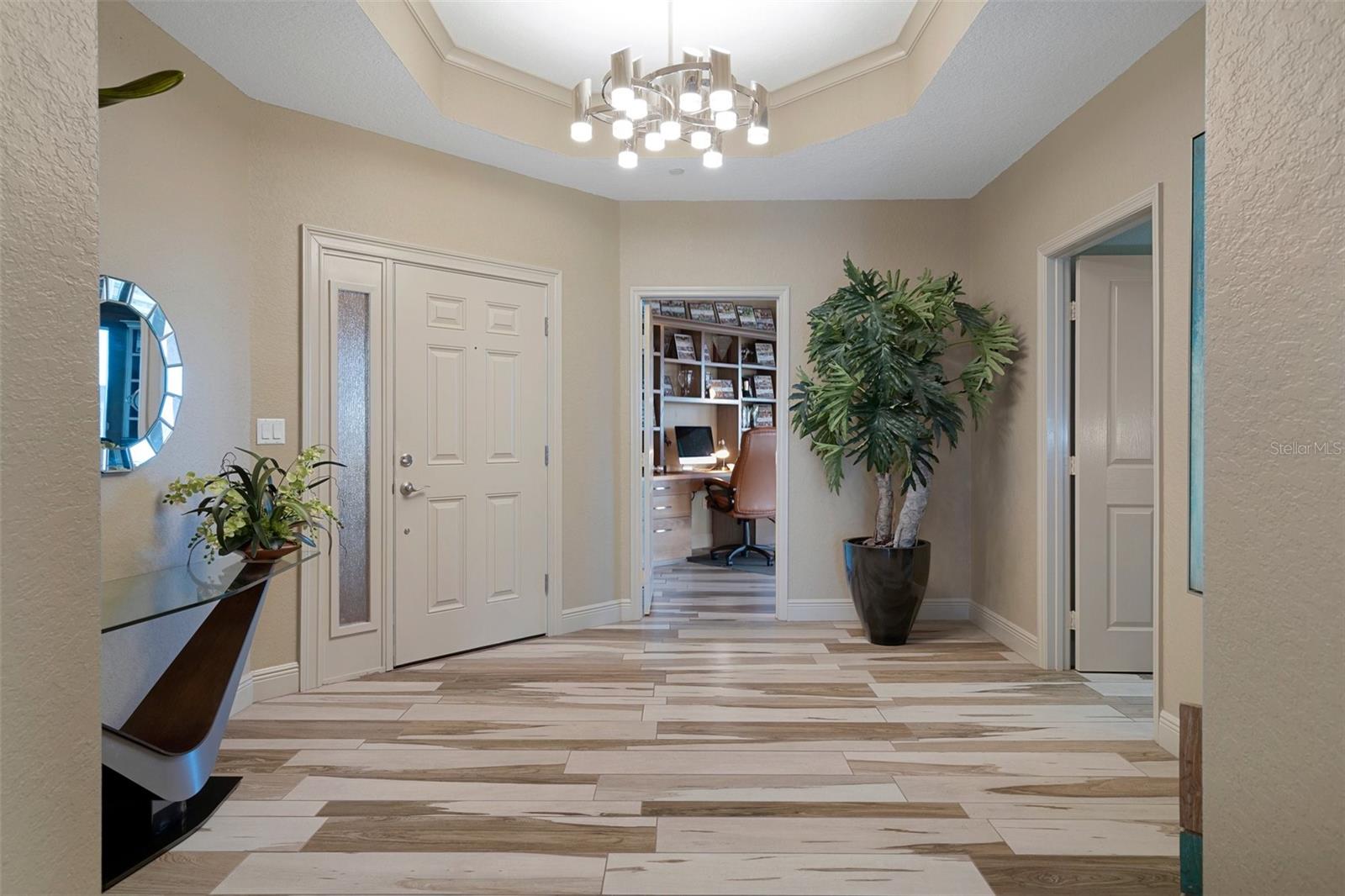 Entry way. The door straight ahead goes to the den/ office.