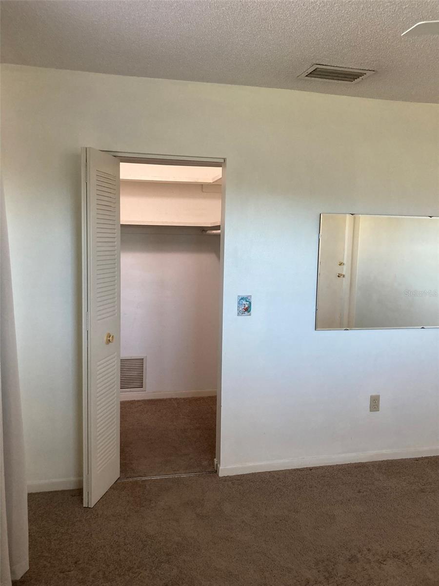 Walk in closet in second bedroom