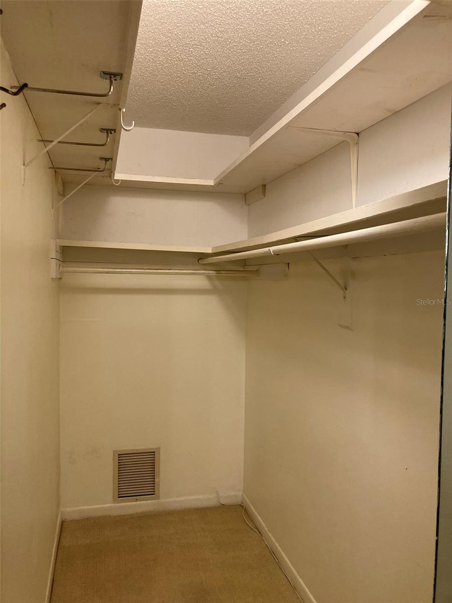 Walk in closet in Master bedroom