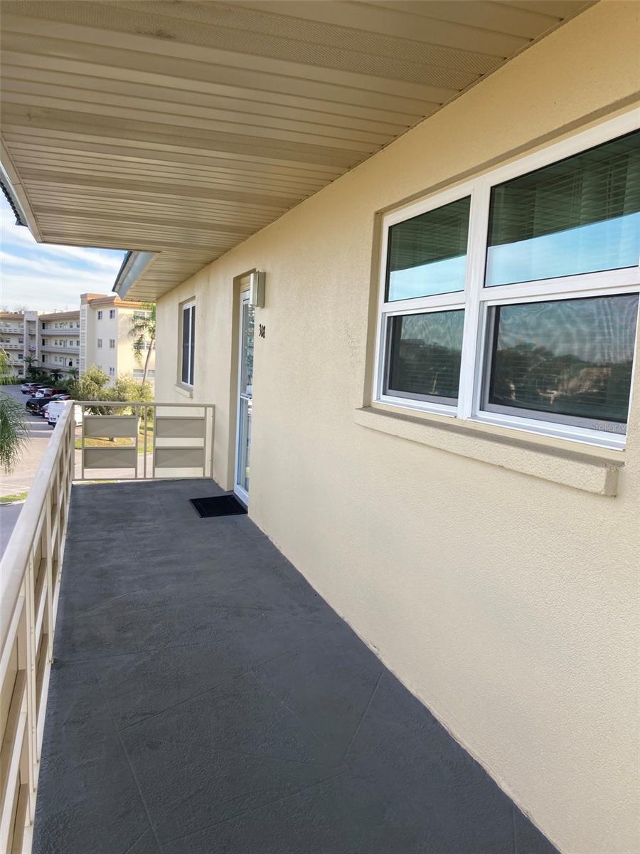 Your main entry door is where the balcony ends - it's almost like having a private balcony.