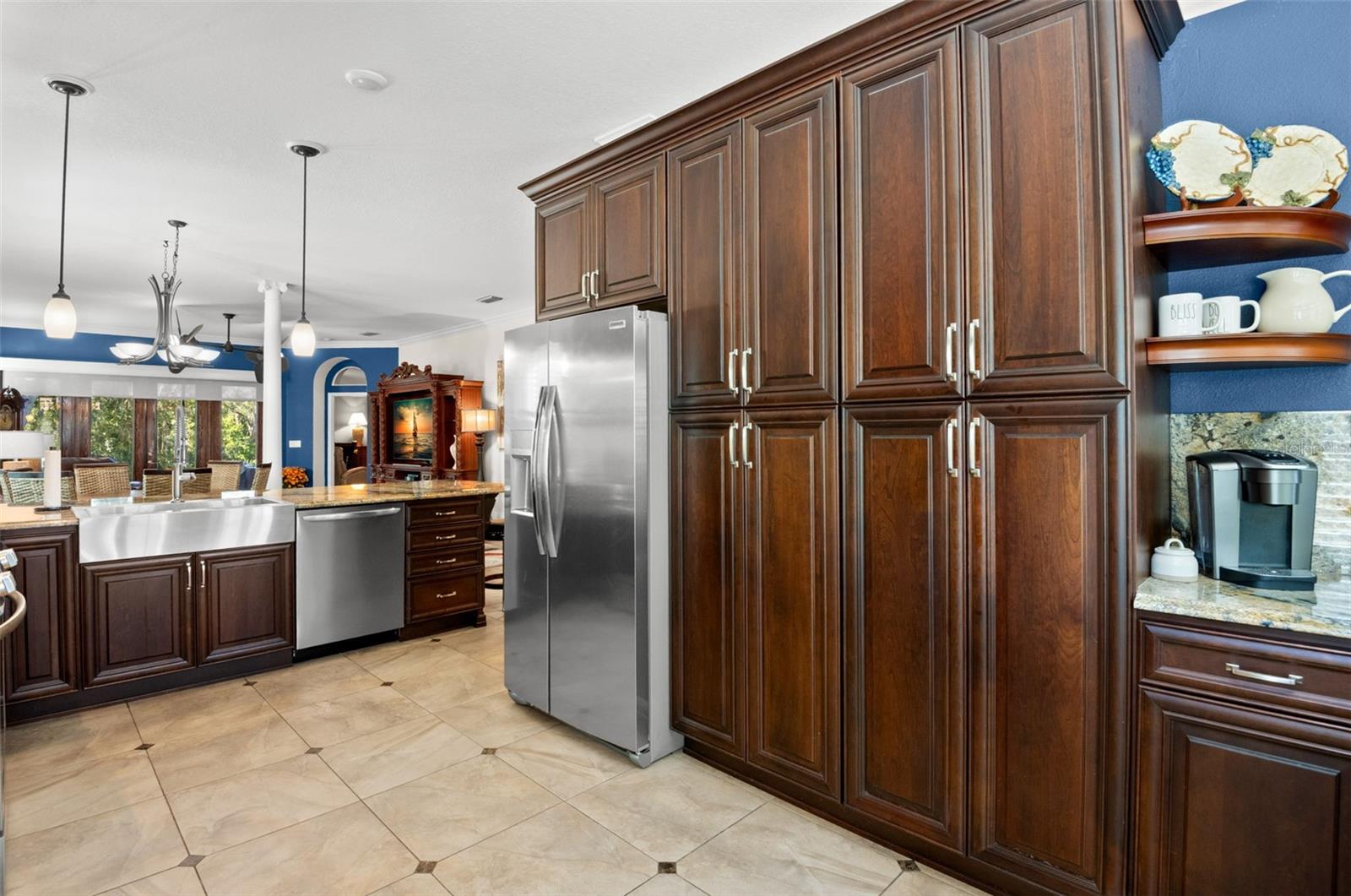 Pantry closets with pull out shelves