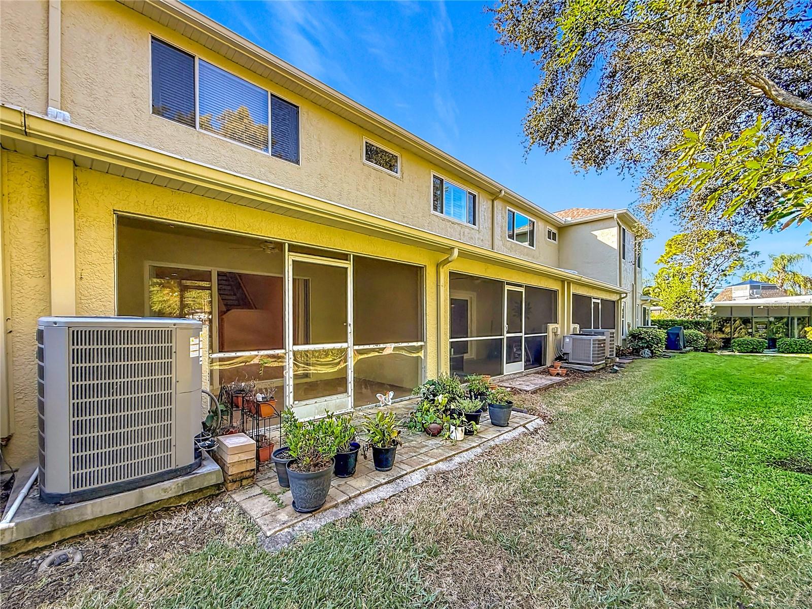 Concrete paver rear patio