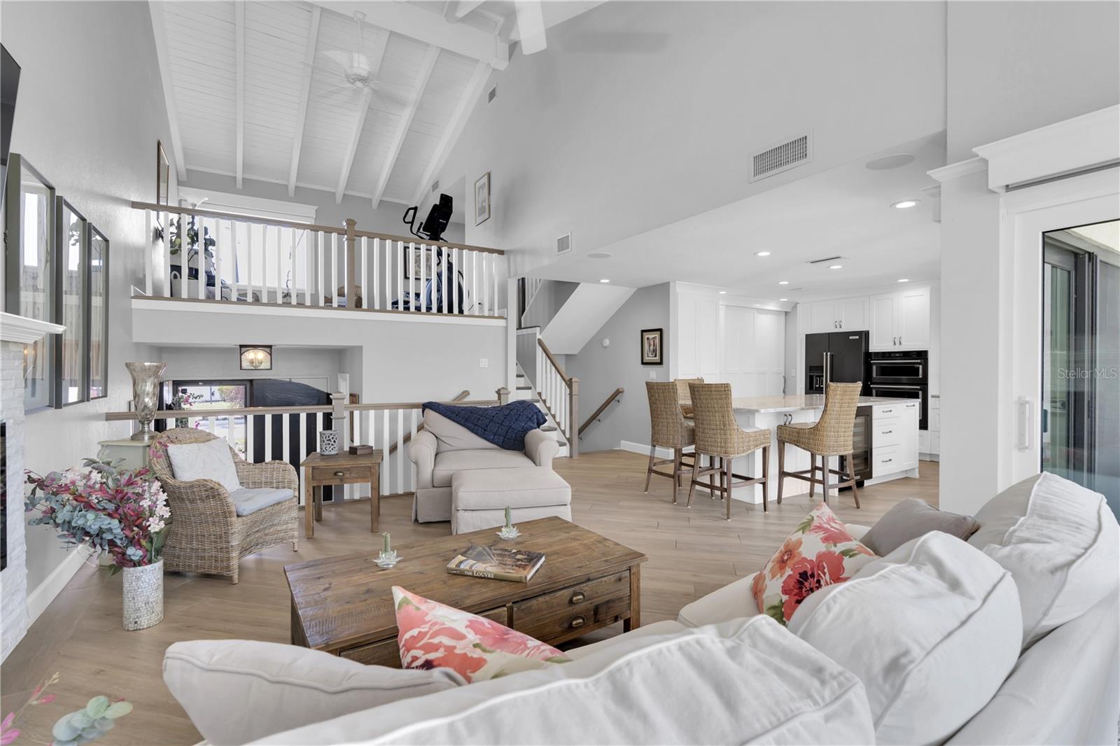 Lofty ceilings in the great room