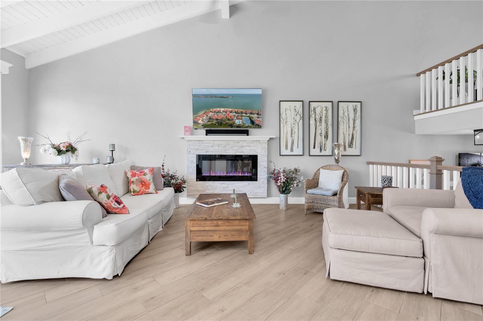 Cozy electric fireplace