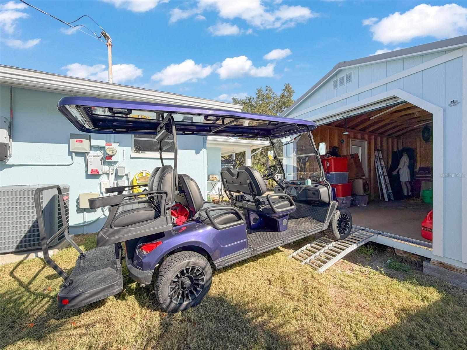 Currently garages a golf cart (not included)