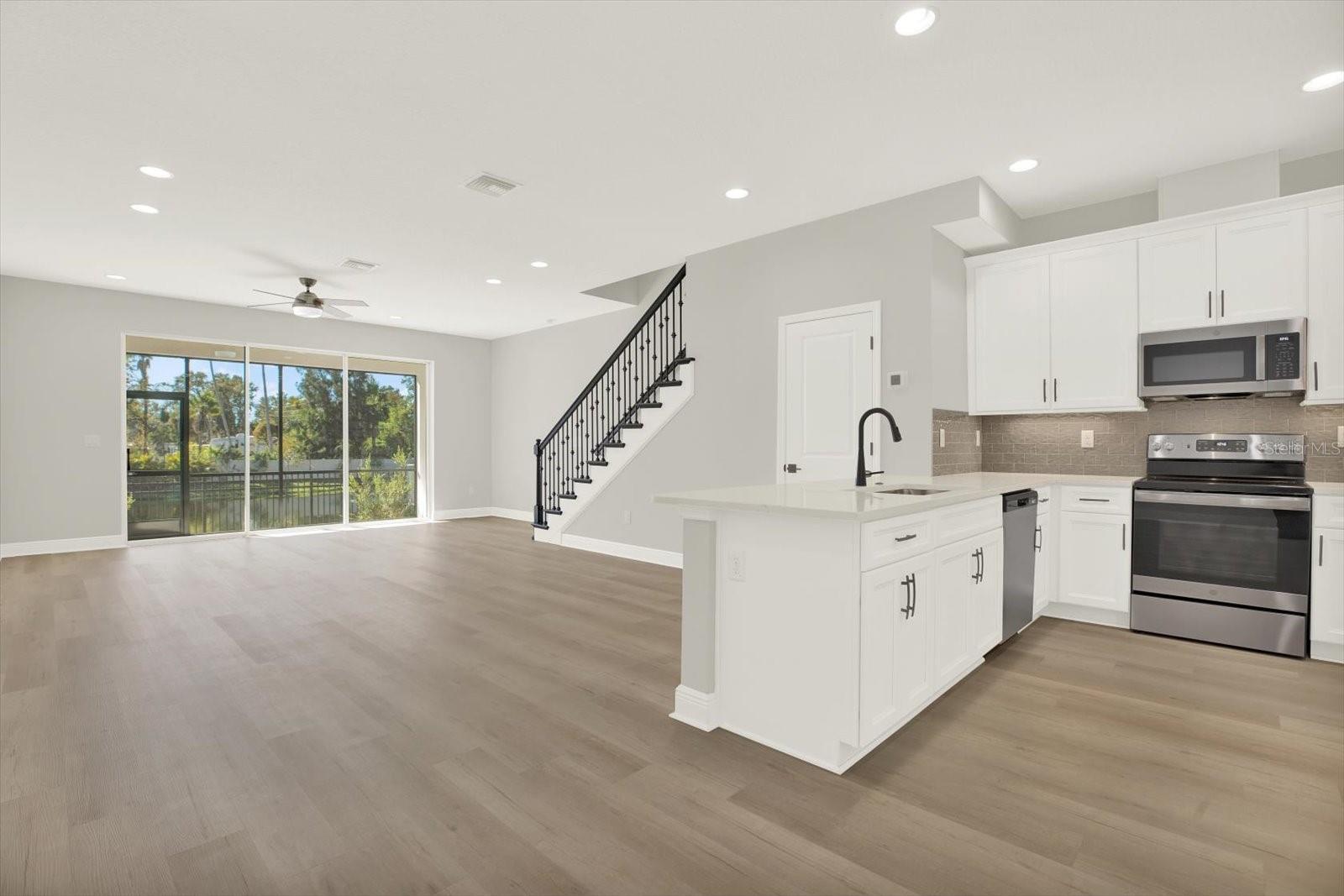 Kitchen and Living Area