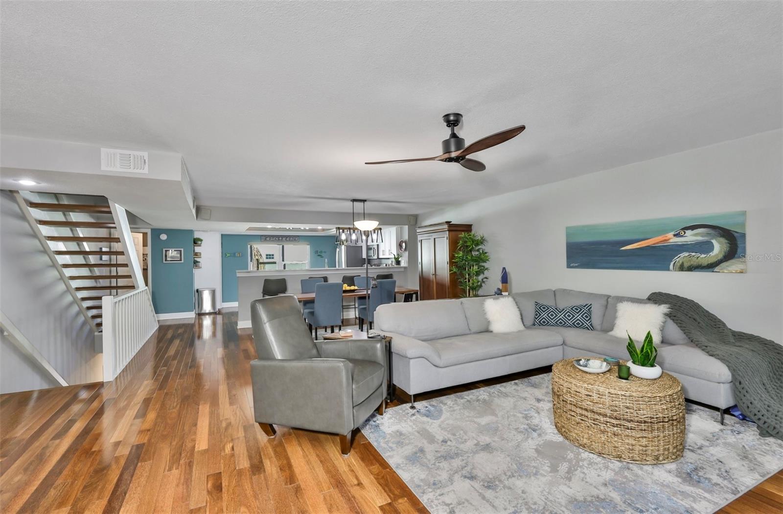 Beautiful hardwood floors in this open concept.