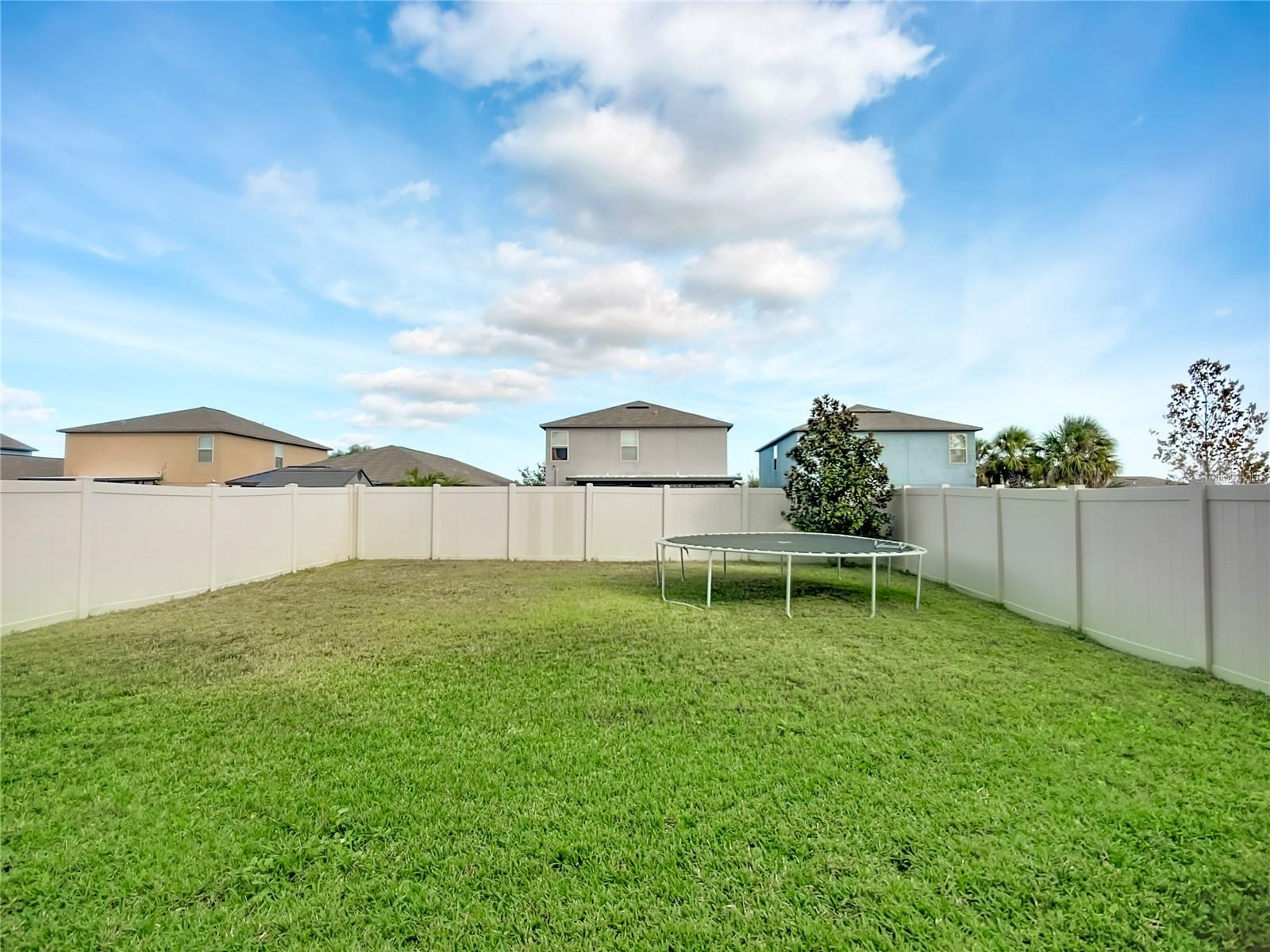 Large fenced yard