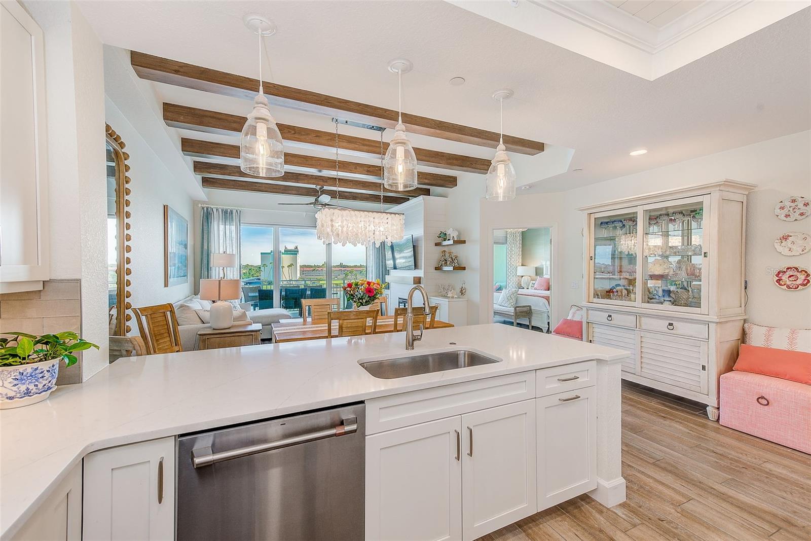 Enjoy water views even from the kitchen