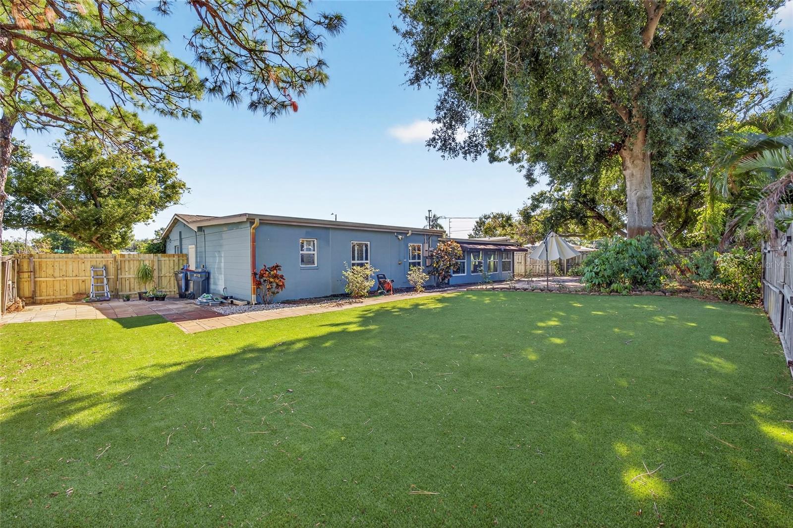 backyard - huge corner lot with new gate & new turf!