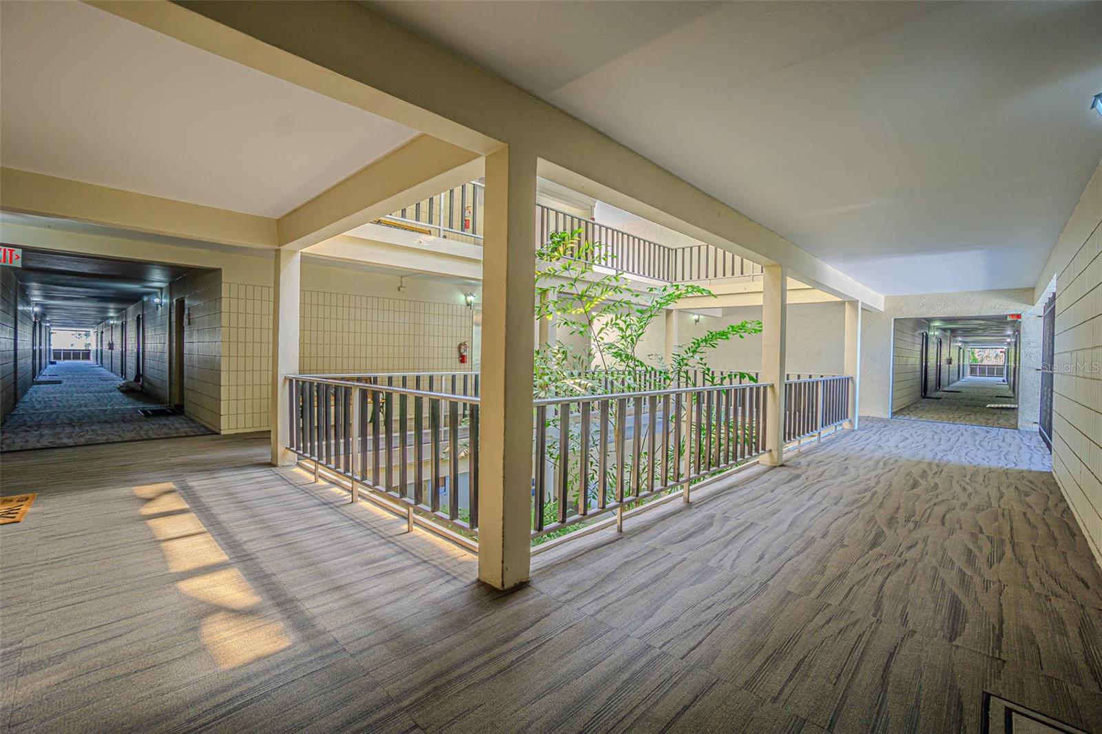 2nd floor entry balcony within gated area