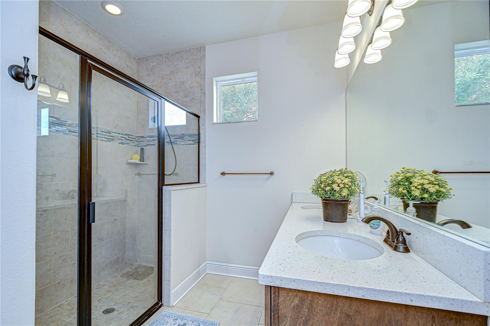 Primary Bath with huge walk in shower...