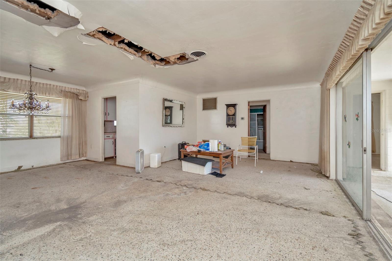 Living room - water damaged