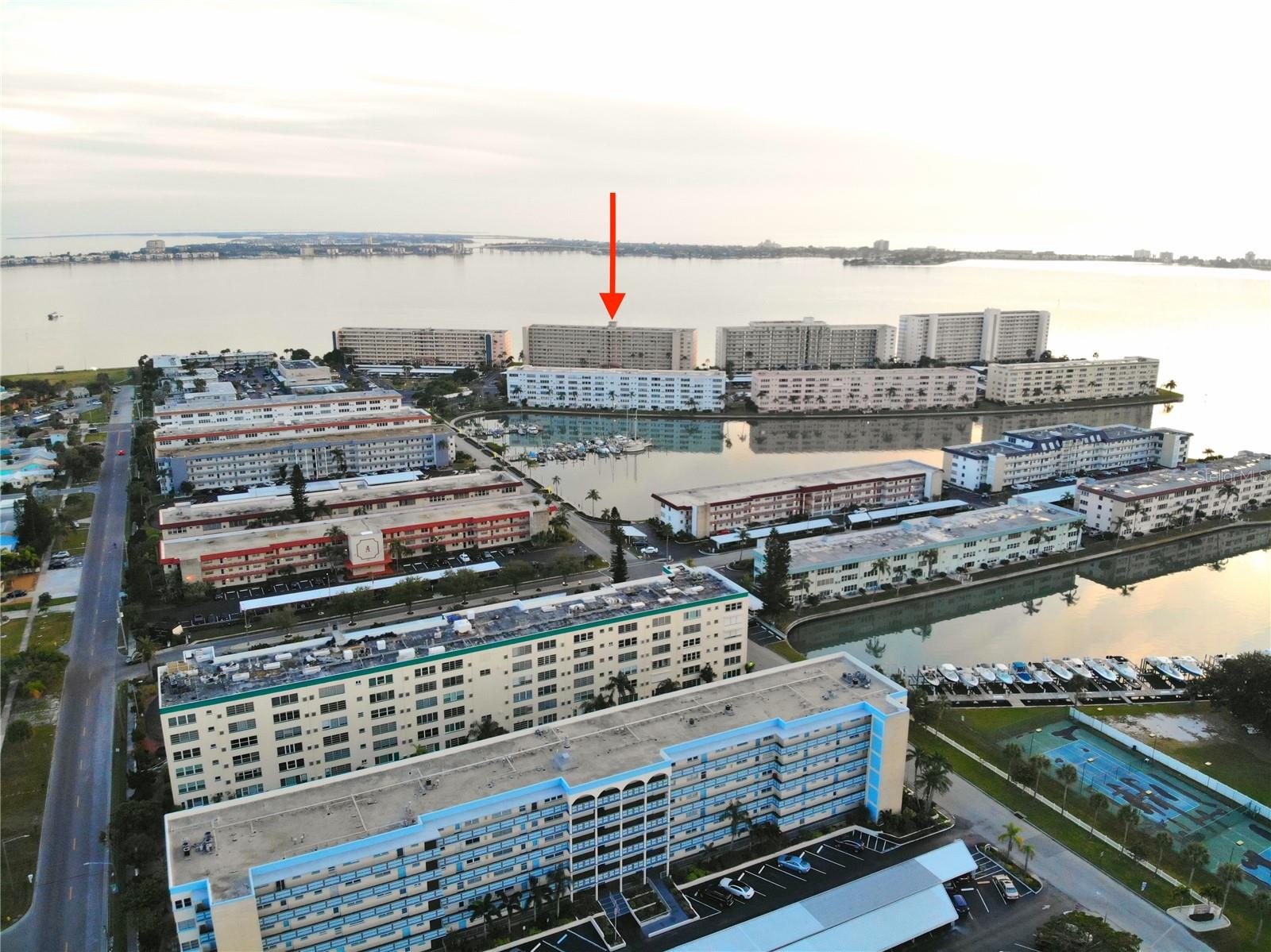 Town Shores Aerial View Showing Diplomat Building Exterior