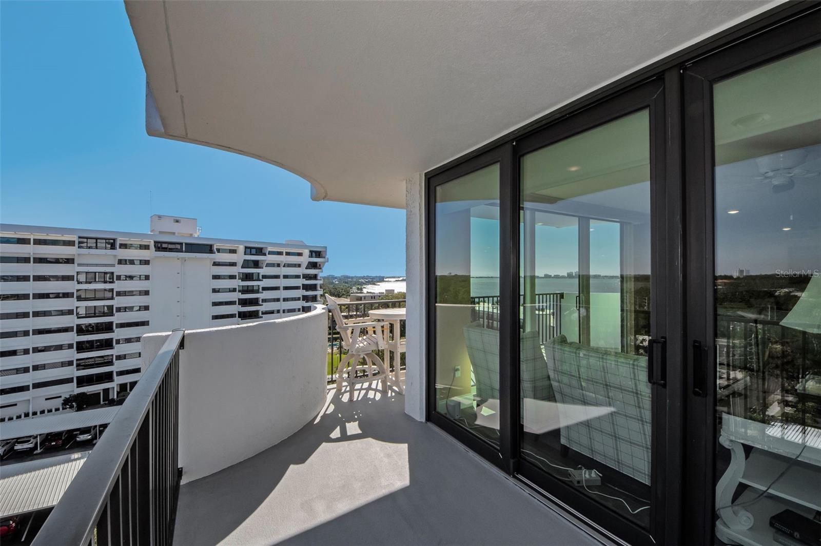 Wrap Around Balcony with access from dining room and living room