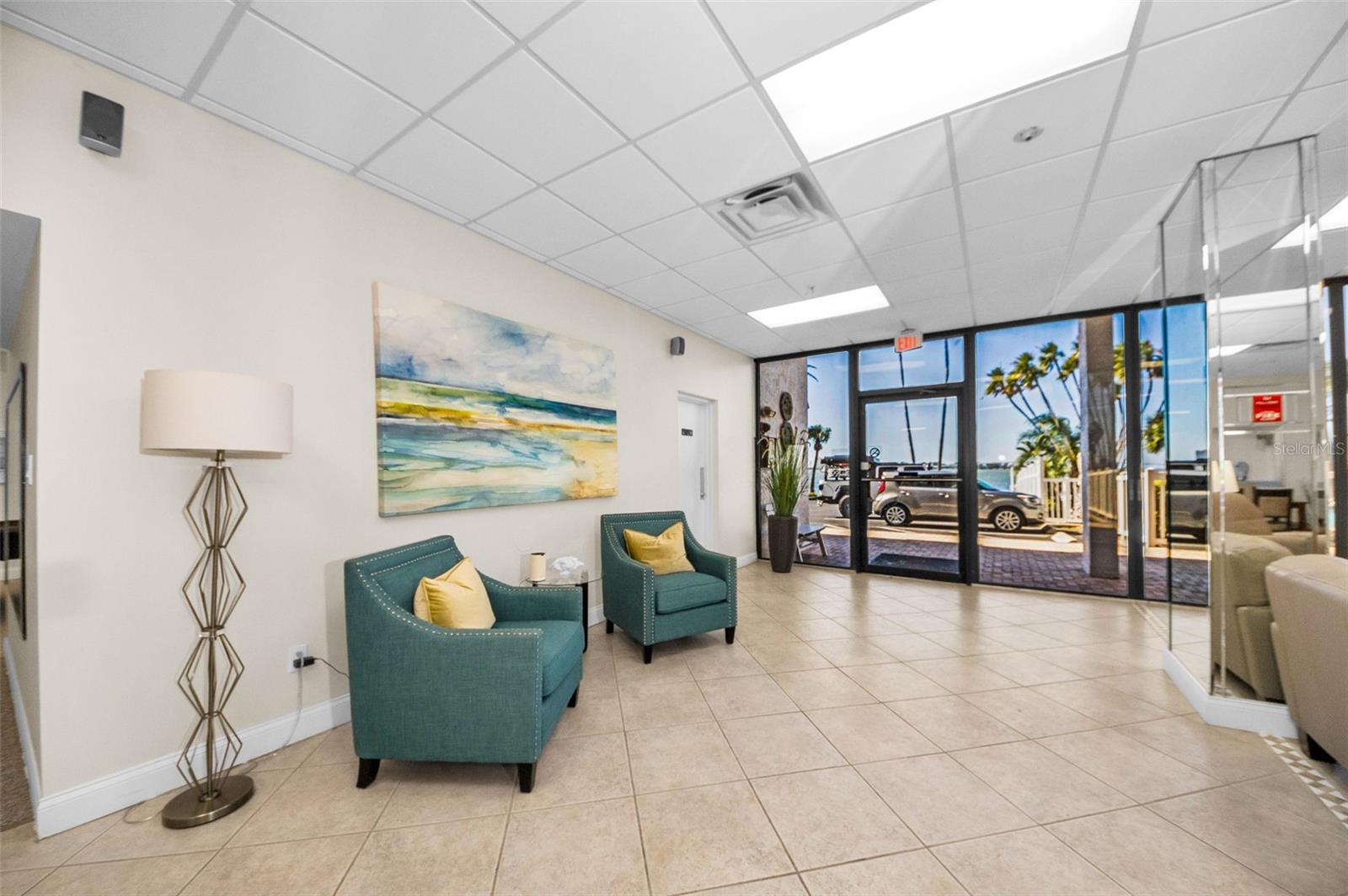 Lower level lobby entrance