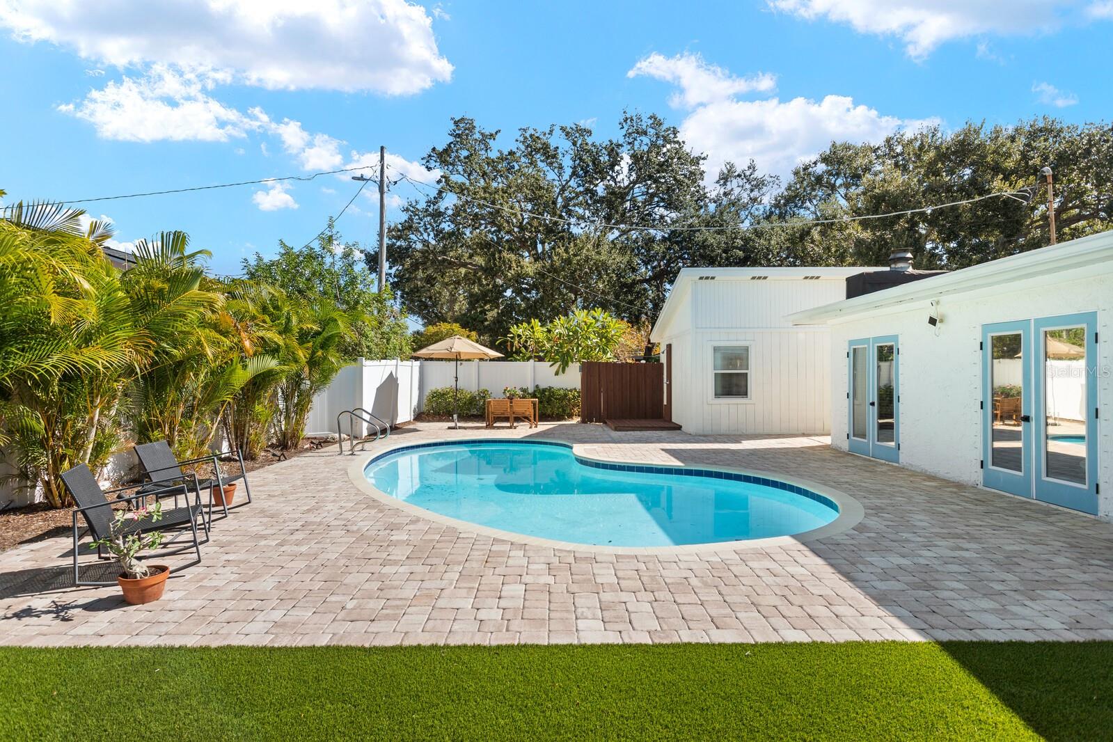 Pool, Living Room French Doors, ADU