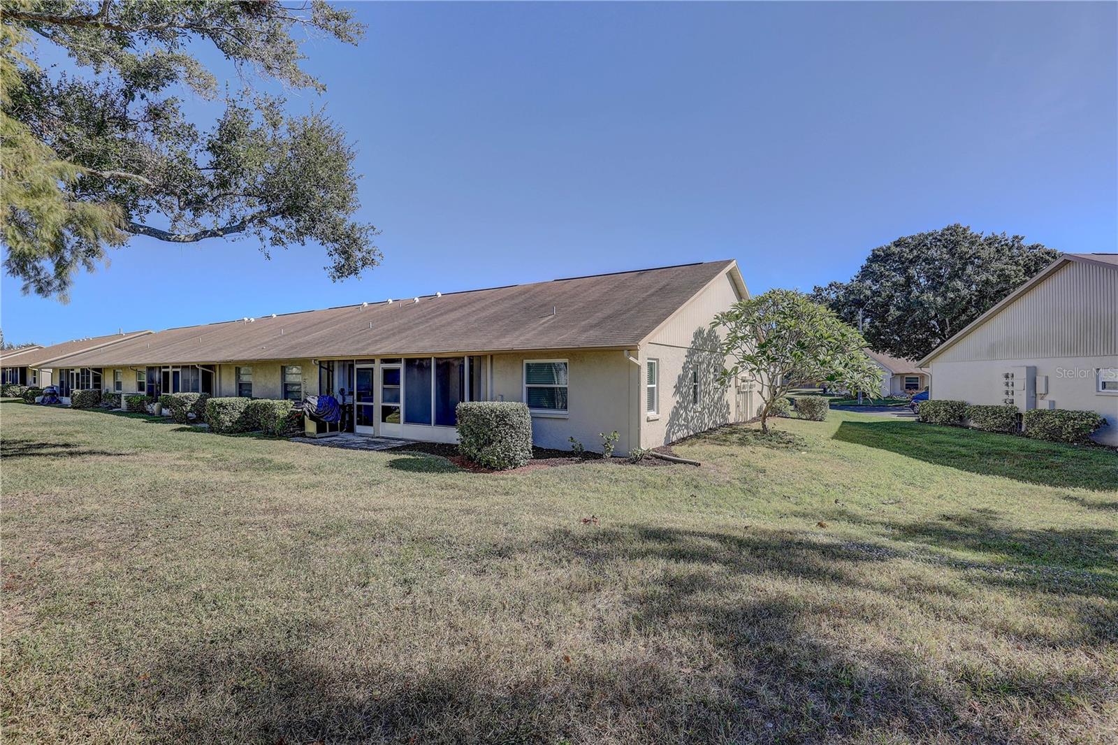 Rear of unit with green space